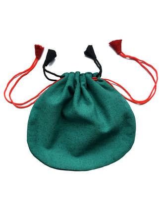 Mittelalter Tasche Umhängebeutel klein braun, grün, beige, schwarz, rot und braun