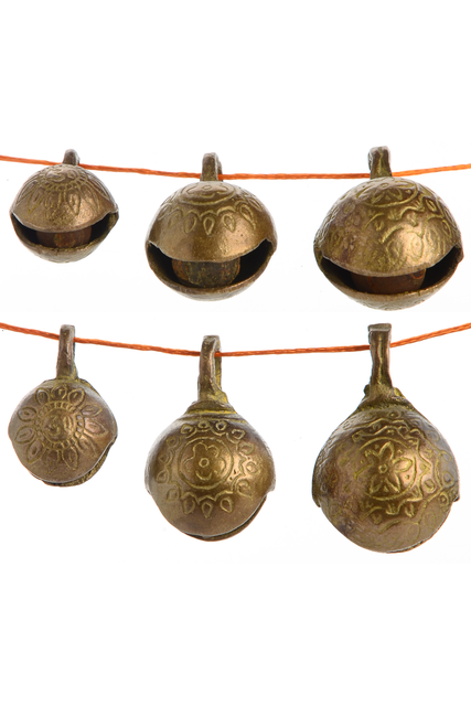 Mittelalter Glöckchen Babehilt in Golden Frontansicht