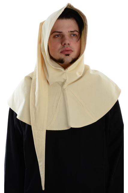 Gugel aus reiner und fester Baumwolle in natur-beige, gruen, rot, blau, schwarz und braun