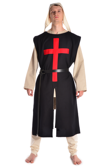Waffenrock schwarz rotes Kreuz