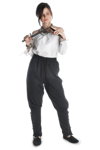 Wikingerhose Damen Piratenhose beige braun schwarz olivgrün