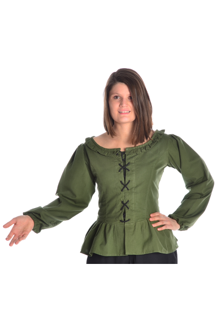 mittelalter bluse schnürung langarm