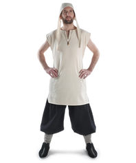 Mittelalter Tunika Jorel in Beige Frontansicht
