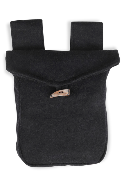 Mittelalter Tasche Widia in Schwarz Frontansicht