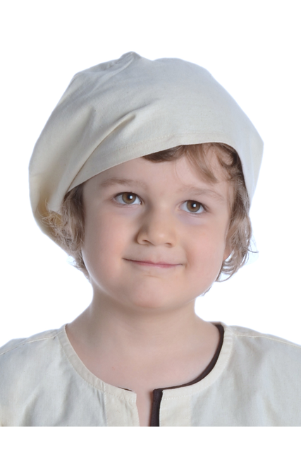 Mittelalter Kappe Petrus in Beige Frontansicht 11