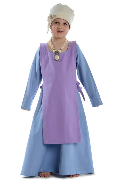 Mittelalter Kinderskapulier Svafa in Beige Frontansicht