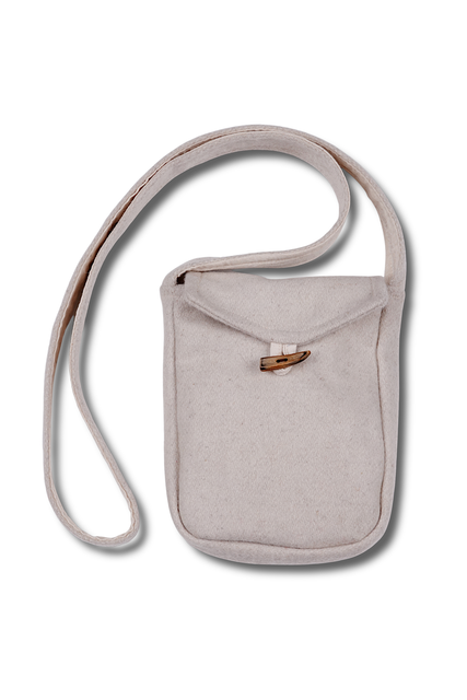 Mittelalter Tasche Vidga in Beige Frontansicht