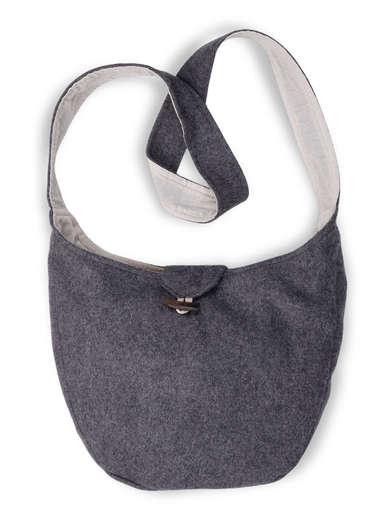 Mittelalter Tasche Ake in Grau Detailansicht