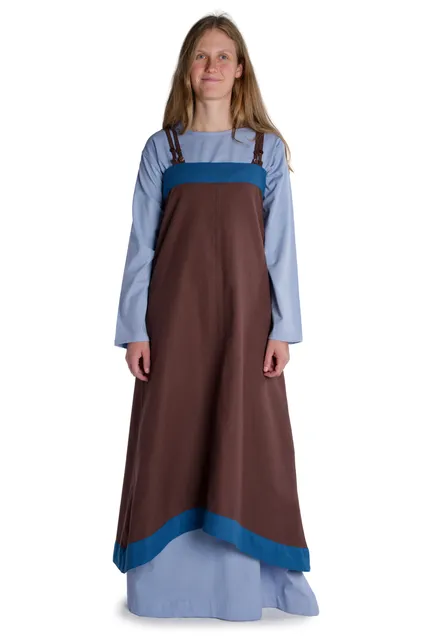 Wikinger Überkleid Urd in Königsblau Frontansicht