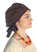 Mittelalter Halskette Thrud aus Weißmetall-Resin in Bernsteinfarben-Rot Seitenansicht