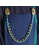 Mittelalter Halskette Blubena Türkis aus Messing-Glassteine in TÃ¼rkis Frontansicht 4