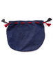 Mittelalter Almosenbeutel Kyot 14X16 cm in Blau Frontansicht 2