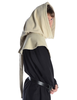 Mittelalter Gugel Mahaute in Beige Seitenansicht