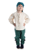 Mittelalter Kinderhemd Parzival in Beige Frontansicht