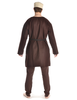 Mittelalter Tunika Dietrich in Braun Rückansicht