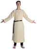 Mittelalter Tunika Siegfried lang in Beige Frontansicht