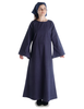 Mittelalter Kleid Sigune in Blau Frontansicht