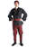 Mittelalter Rüschenhemd Isenhart in Schwarz Frontansicht 4