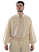 Mittelalter Schnürhemd Artus in Beige Frontansicht 2
