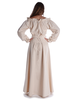 Mittelalter Bluse Gotelinde in Beige Rückansicht