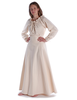 Mittelalter Bluse Gotelinde in Beige Frontansicht 11
