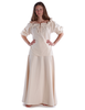 Mittelalter Bluse Gotelinde in Beige Frontansicht 3
