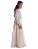 Mittelalter Bluse Gotelinde in Beige Seitenansicht
