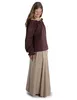 Mittelalter Bluse Gotelinde in Braun Seitenansicht 3