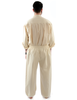 Mittelalter Hose Kurvenal in Beige Rückansicht
