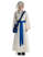 Mittelalter Tasche Amalaberga in Blau Frontansicht 4