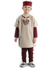 Mittelalter Kindertunika Maurin in Hanffarben Frontansicht 2