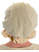 Mittelalter Kinderhaube Florie aus Baumwolle in Beige Rückansicht
