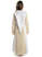 Mittelalter Kleid Liebgart in Beige-Weiß Rückansicht