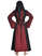 Mittelalter Kleid Liebgart in Rot-Schwarz Rückansicht