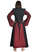 Mittelalter Kleid Liebgart in Rot-Schwarz Rückansicht 2