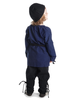 Mittelalter Kindertunika Eliant in Blau Rückansicht