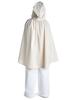 Mittelalter Umhang Virginal in Beige Rückansicht 3