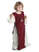 Mittelalter Kinderkleid Alyze (Set) in Beige-Rot Frontansicht 3