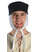 Mittelalter Kappe Reginbald white (Set) in Weiß-Schwarz Frontansicht 2