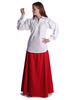Mittelalter Bluse Hildburg in Weiß Frontansicht 4