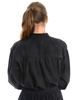 Mittelalter Bluse Ortrun in Schwarz Rückansicht