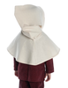 Mittelalter Kinderkapuze Liadarz in Beige Rückansicht