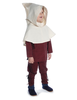 Mittelalter Kinderkapuze Liadarz in Beige Seitenansicht
