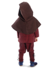 Mittelalter Kinderkapuze Liadarz in Braun Rückansicht