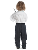 Mittelalter Kinder Hose Sigestab in Schwarz Rückansicht