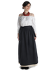 Mittelalter Bluse Swanwhit in Weiß Frontansicht 2