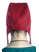 Mittelalter Haube Amurelle in Rot Rückansicht