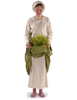 Mittelalter Schürze Widga in Hellgrün Frontansicht
