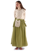 Mittelalter Schürze Widga in Hellgrün Frontansicht 4