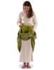 Mittelalter Schürze Widga in Hellgrün Frontansicht 5